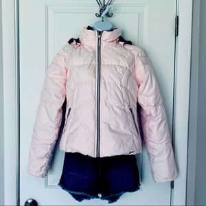 🎉HP🎉 Nike pink Vintage Puffer Jacket w removable hood